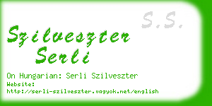 szilveszter serli business card
